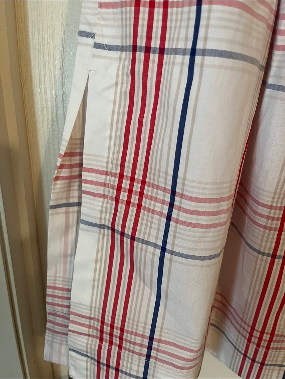 Blue, Red & White Plaid Midi Skirt & Matching Tee NWT Medium - Picture 8 of 12